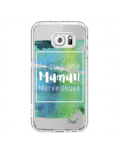Coque Je suis une Maman Merveilleuse Bleu Vert...