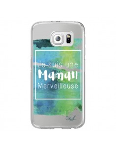 Coque Je suis une Maman Merveilleuse Bleu Vert...