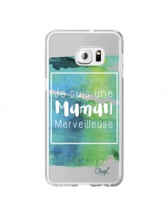 Coque Je suis une Maman Merveilleuse Bleu Vert...