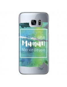 Coque Je suis une Maman Merveilleuse Bleu Vert...