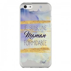 Coque iPhone 5C Je suis une Maman Formidable Violet...