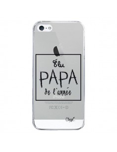Coque iPhone 5/5S et SE Elu Papa de l'Année Transparente...