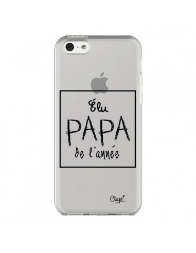 Coque iPhone 5C Elu Papa de l'Année Transparente - Chapo