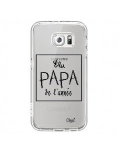 Coque Elu Papa de l'Année Transparente pour Samsung...