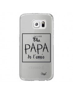 Coque Elu Papa de l'Année Transparente pour Samsung...