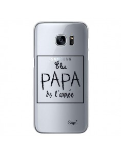 Coque Elu Papa de l'Année Transparente pour Samsung...