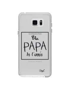 Coque Elu Papa de l'Année Transparente pour Samsung...