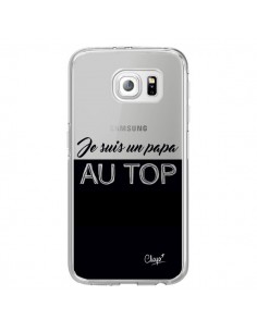 Coque Je suis un Papa au Top Transparente pour Samsung...