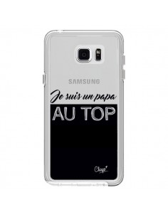 Coque Je suis un Papa au Top Transparente pour Samsung...