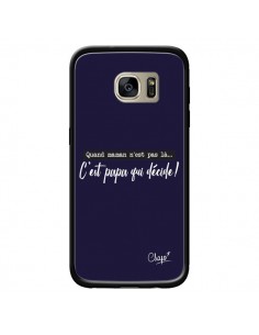 Coque C'est Papa qui Décide Bleu Marine pour Samsung...