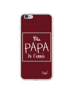 Coque iPhone 6 Plus et 6S Plus Elu Papa de l'Année Rouge...