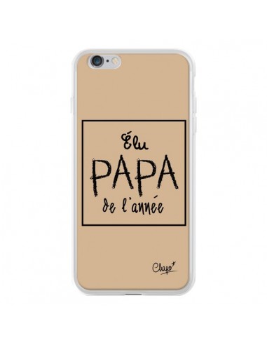 Coque iPhone 6 Plus et 6S Plus Elu Papa de l'Année Beige - Chapo