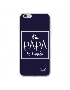 Coque iPhone 6 Plus et 6S Plus Elu Papa de l'Année Bleu...