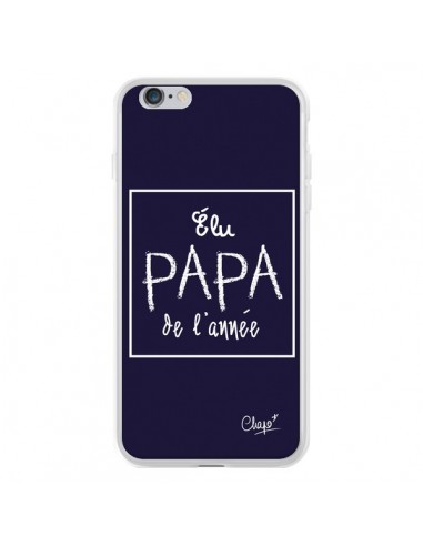 Coque iPhone 6 Plus et 6S Plus Elu Papa de l'Année Bleu Marine - Chapo