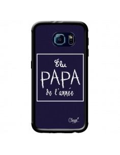 Coque Elu Papa de l'Année Bleu Marine pour Samsung Galaxy...