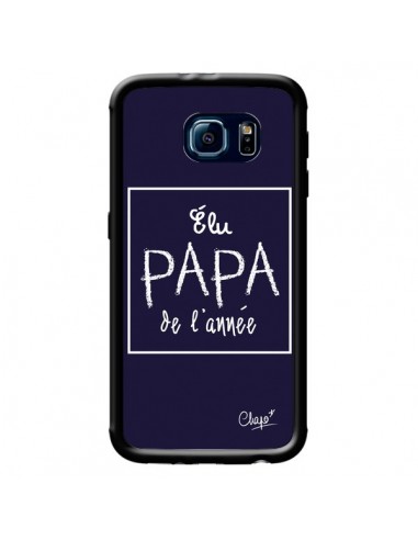 Coque Elu Papa de l'Année Bleu Marine pour Samsung Galaxy S6 - Chapo