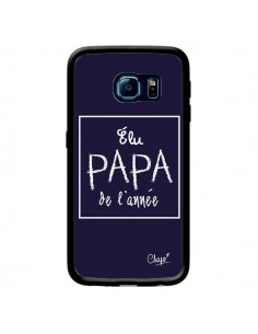 Coque Elu Papa de l'Année Bleu Marine pour Samsung Galaxy...
