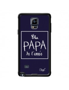 Coque Elu Papa de l'Année Bleu Marine pour Samsung Galaxy...