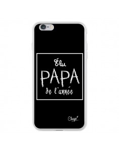 Coque iPhone 6 Plus et 6S Plus Elu Papa de l'Année Noir -...