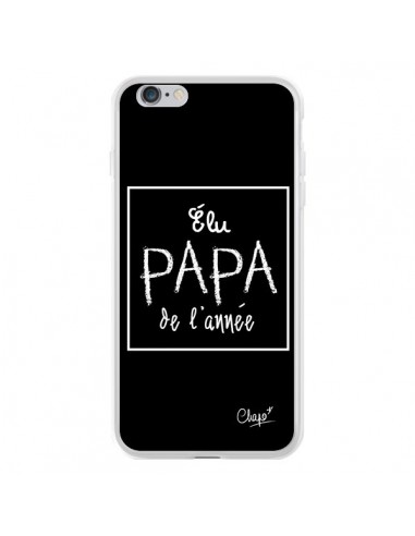 Coque iPhone 6 Plus et 6S Plus Elu Papa de l'Année Noir - Chapo