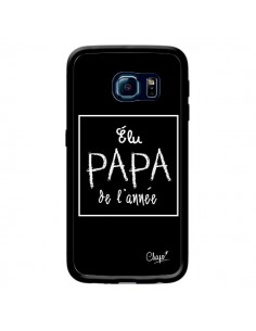 Coque Elu Papa de l'Année Noir pour Samsung Galaxy S6...