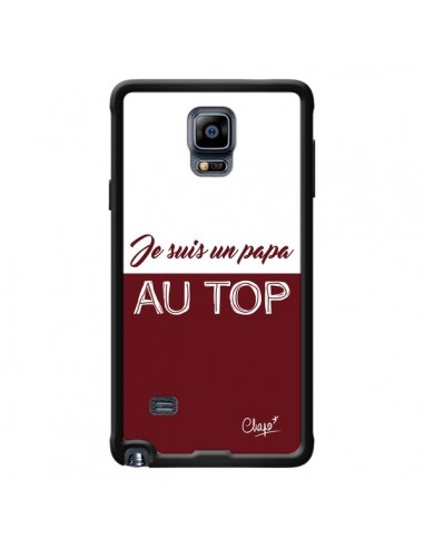 Coque Je suis un Papa au Top Rouge Bordeaux pour Samsung Galaxy Note 4 - Chapo