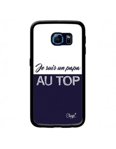 Coque Je suis un Papa au Top Bleu Marine pour Samsung...