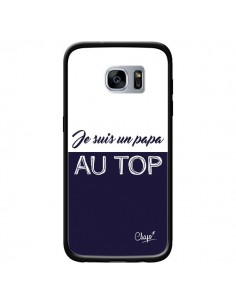 Coque Je suis un Papa au Top Bleu Marine pour Samsung...