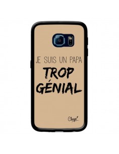 Coque Je suis un Papa trop Génial Beige pour Samsung...