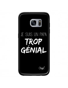 Coque Je suis un Papa trop Génial Noir pour Samsung...