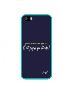 Coque iPhone 5/5S et SE C'est Papa qui Décide Bleu Marine... 2