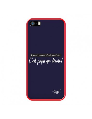 Coque iPhone 5/5S et SE C'est Papa qui Décide Bleu Marine - Chapo