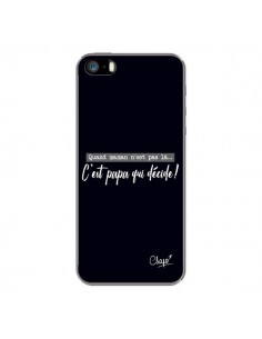 Coque iPhone 5/5S et SE C'est Papa qui Décide Noir - Chapo