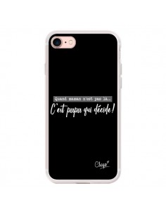 Coque iPhone 7/8 et SE 2020 C'est Papa qui Décide Noir -...