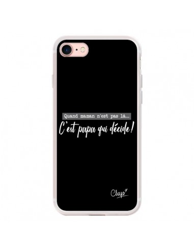 Coque iPhone 7/8 et SE 2020 C'est Papa qui Décide Noir - Chapo