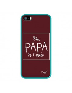 Coque iPhone 5/5S et SE Elu Papa de l'Année Rouge... 2