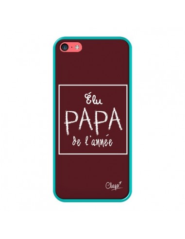 Coque iPhone 5C Elu Papa de l'Année Rouge Bordeaux - Chapo