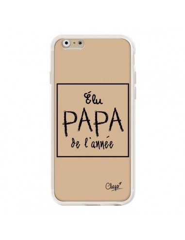 Coque iPhone 6 et 6S Elu Papa de l'Année Beige - Chapo