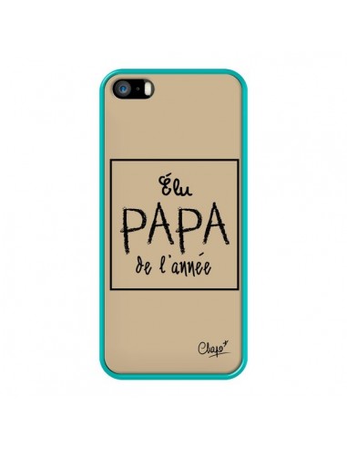 Coque iPhone 5/5S et SE Elu Papa de l'Année Beige - Chapo