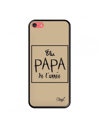 Coque iPhone 5C Elu Papa de l'Année Beige - Chapo