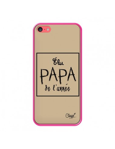 Coque iPhone 5C Elu Papa de l'Année Beige - Chapo