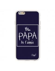 Coque iPhone 6 et 6S Elu Papa de l'Année Bleu Marine - Chapo 2