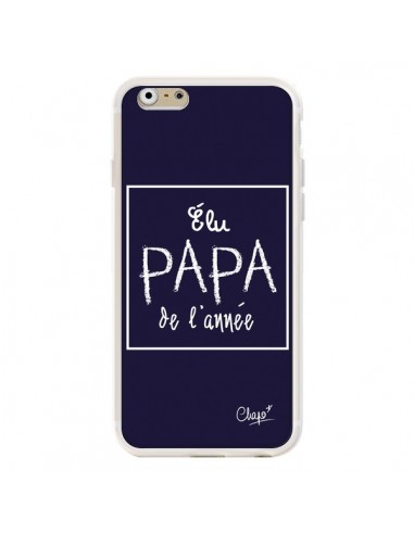 Coque iPhone 6 et 6S Elu Papa de l'Année Bleu Marine - Chapo