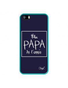 Coque iPhone 5/5S et SE Elu Papa de l'Année Bleu Marine -... 2