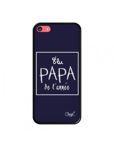 Coque iPhone 5C Elu Papa de l'Année Bleu Marine - Chapo