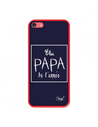 Coque iPhone 5C Elu Papa de l'Année Bleu Marine - Chapo