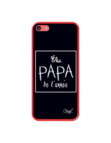 Coque iPhone 5C Elu Papa de l'Année Noir - Chapo