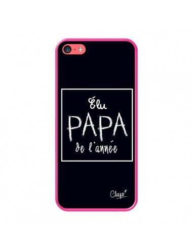 Coque iPhone 5C Elu Papa de l'Année Noir - Chapo