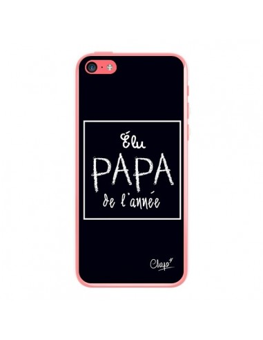 Coque iPhone 5C Elu Papa de l'Année Noir - Chapo