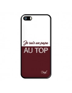 Coque iPhone 5/5S et SE Je suis un Papa au Top Rouge...